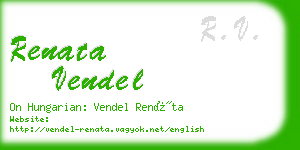 renata vendel business card